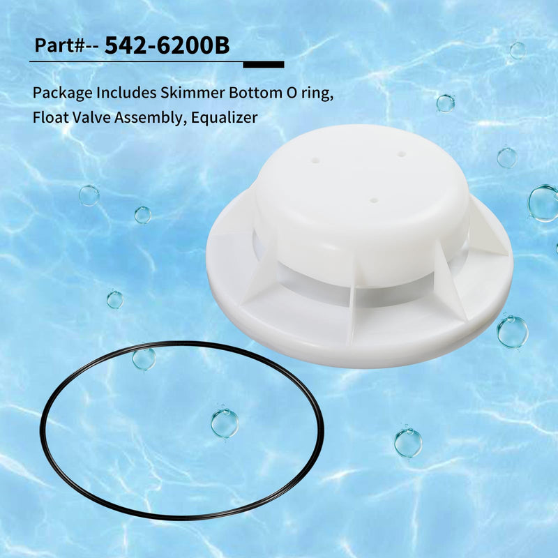 [Australia - AusPower] - 542-6200B Plastic Equalizer Skimmer Float Valve Assembly with O-Ring, Perfectly Compatible with Waterway Renegade; Part# 542-6200 