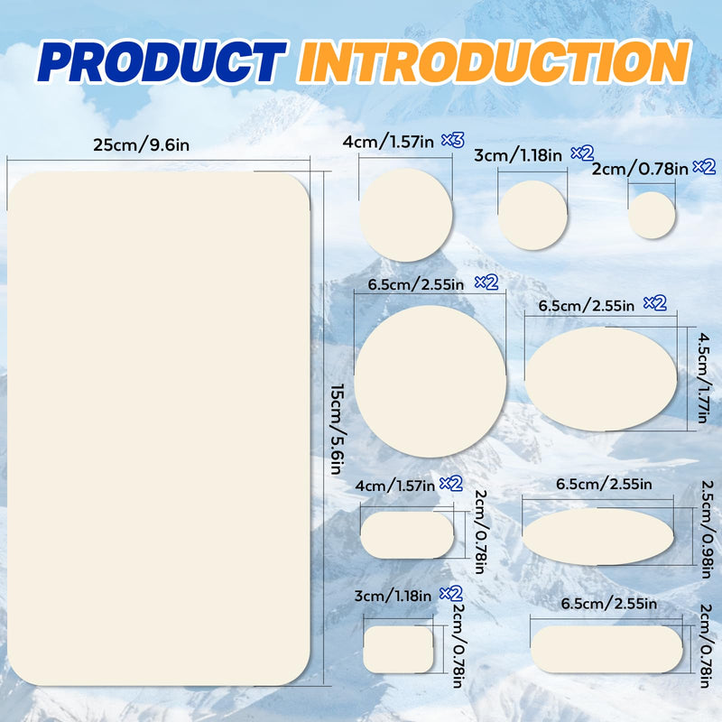 35Pcs Down Jacket Repair Patch Kit Pre-Cut Nylon Patches for Clothes Self-Adhesive Fabric Tape Waterproof Lightweight Outdoor Gear Tenacious Repair Tape for Puffer Jacket Coat Tent Backpack(Ivory) Ivory 9.8" x 5.9"