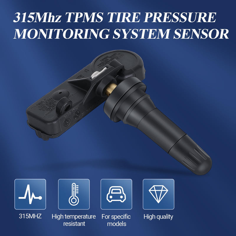 [Australia - AusPower] - TPMS Sensor GM, 4 Pack 315MHz Tire Pressure Monitoring System Sensor Compatible for Chevy Silverado GMC Cadillac Buick, Replaces# 13586335 13581558 13598771 13598772 