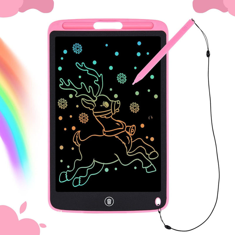[Australia - AusPower] - Toys Gifts for Girls, LCD Writing Tablet for Kids, Toddler Toys for 3 4 5 6 7 Year Old, 10 Inch Doodle Board Erasable Drawing Tablet Writing Pad Drawing Pad with Lanyard, Toddler Travel Toys (Pink) pink 