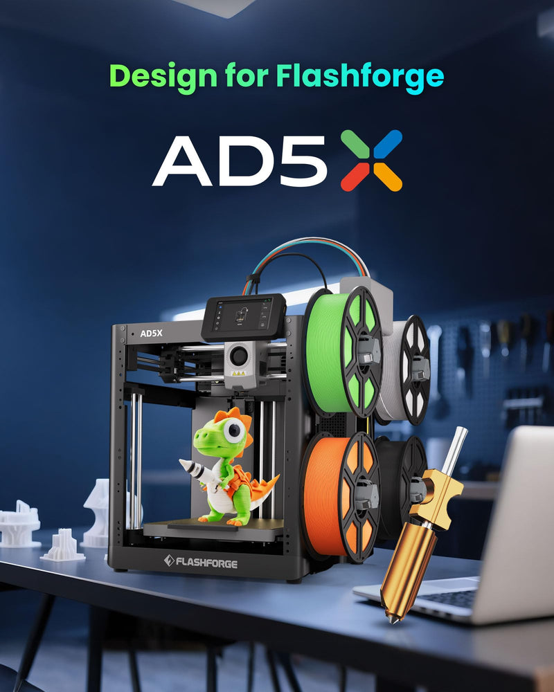 Original AD5X 3D Printer Nozzle 0.8mm High-Hardness Nozzle fit FLASHFORGE AD5X,30s Quick Release, 32mm/s High Flow, 300°C Max Temp, 40s Fast Heating, Durable 3D Printer Nozzle Assembly AD5X 0.8mm