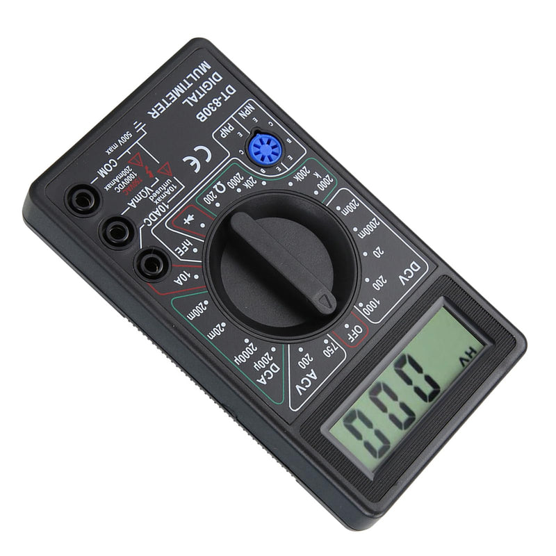[Australia - AusPower] - DT-830B Portable Digital Multimeter LCD Screen with Amp Volt Ohm Tester for Electronics Labs Radio Enthusiasts (Black) DT-830B black 