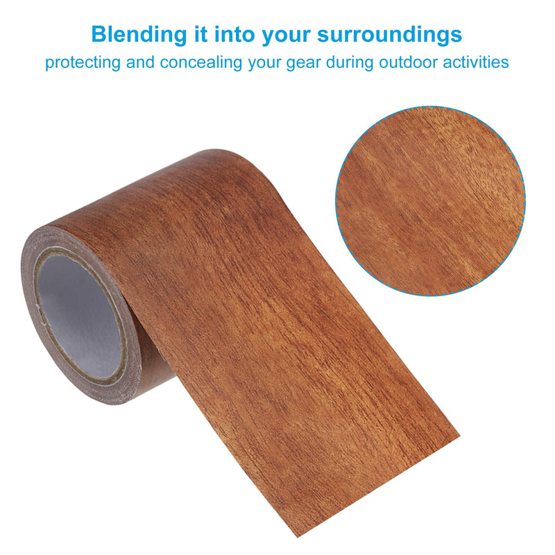 PATIKIL Wood Grain Repair Tape 2.2" x15ft, Self Adhesive Realistic Textured Repair Tape Patch for Floor Door Table Cabinets Desk,Mahogany 2.2"x15ft Mahogany