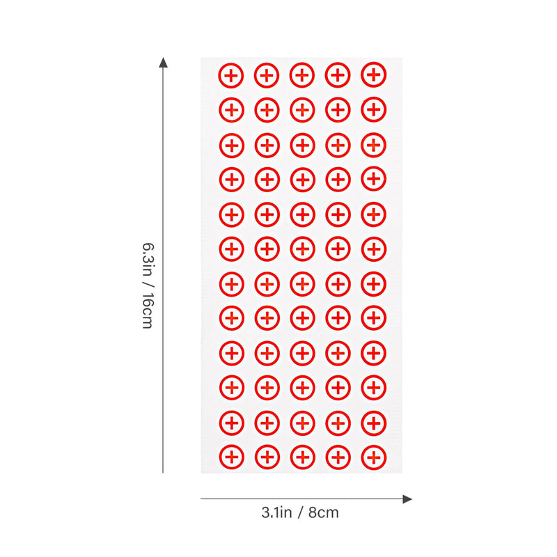 120 Pcs Labels Safety Warning Adhesive Electrode Tape Polarity Safety Stickers Cute Car Accessories Phone Battery Car Decals Battery Label Stickers PVC Car Stickers Electric Box