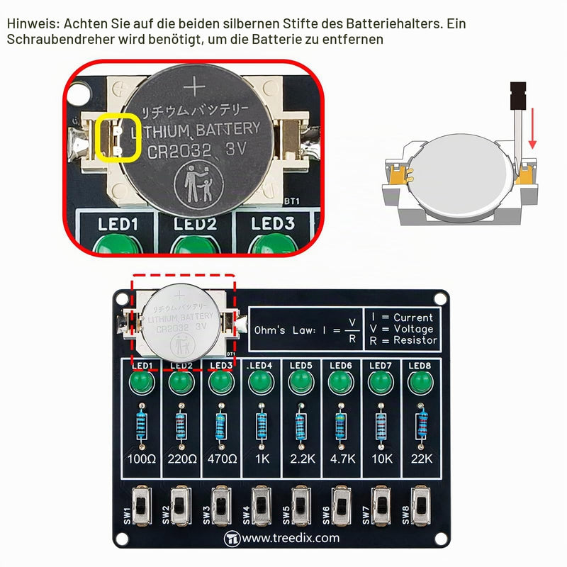 Treedix Soldering Practice Kit DIY Electronics Project Resistance Learning Board | Soldering kit projects to learn the relationship between current and resistance