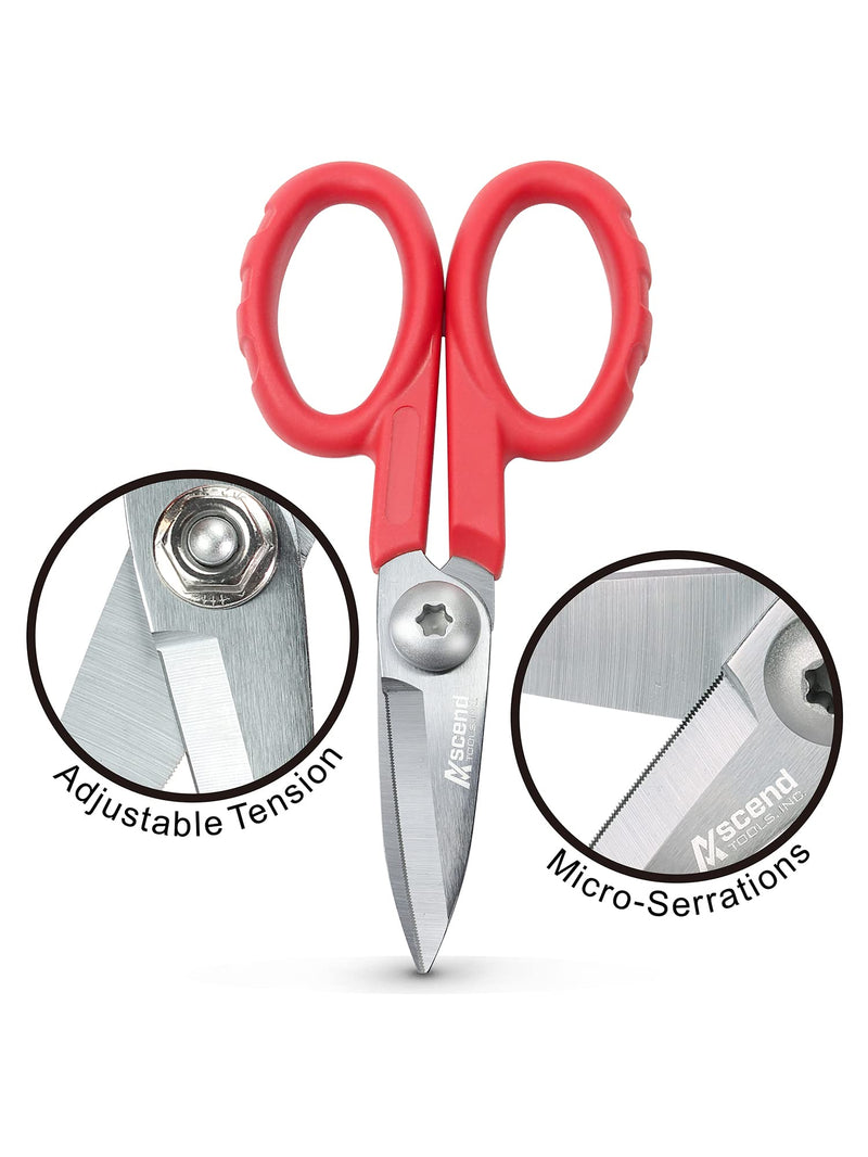 [Australia - AusPower] - Ascend Tools 5-1/2 inch Carbon Steel Shears - Kevlar, Dyneema, Vectran, Spectra, Technora, Nomex, Innegra, Dacron, Fiberglass, Carbon Fiber, Fiber Optic Kevlar Shears 