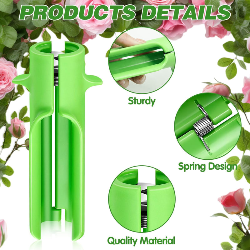 [Australia - AusPower] - Rose Thorn Stripper Tool Thorn Remover Leaf Stripper Tool Flower Cleaner Cutter Flower Shop Gardening Floral Arrangements Clean Stem Green New Upgrades Efficient for Home Professional Florist 