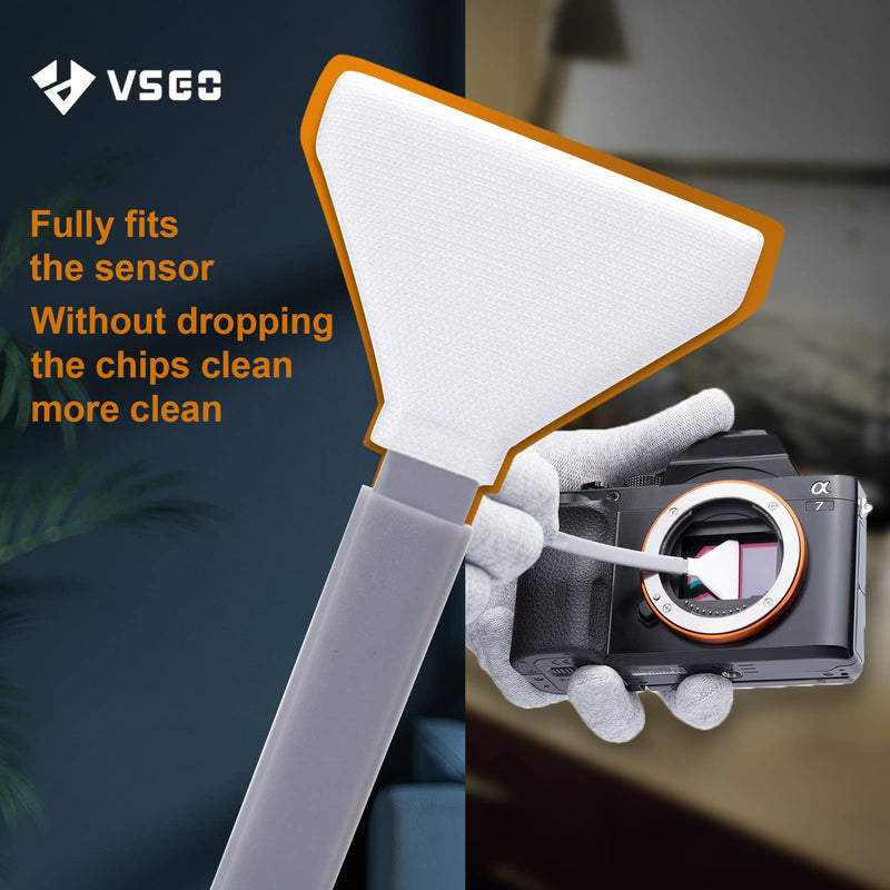 [Australia - AusPower] - VSGO VS-S03E New Full Frame Camera Cleaning Kit 12pcs Sensor Cleaning Swab and 10ml Cleaner Compatible for Sony Nikon Canon FF CCD CMOS Clean 