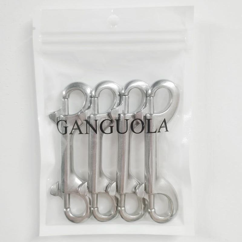 [Australia - AusPower] - Heavy Duty Double Ended Bolt Snap Hooks 4 Inch, 316 Stainless Steel, Bolt Snaps of Metal (4 PCS) 