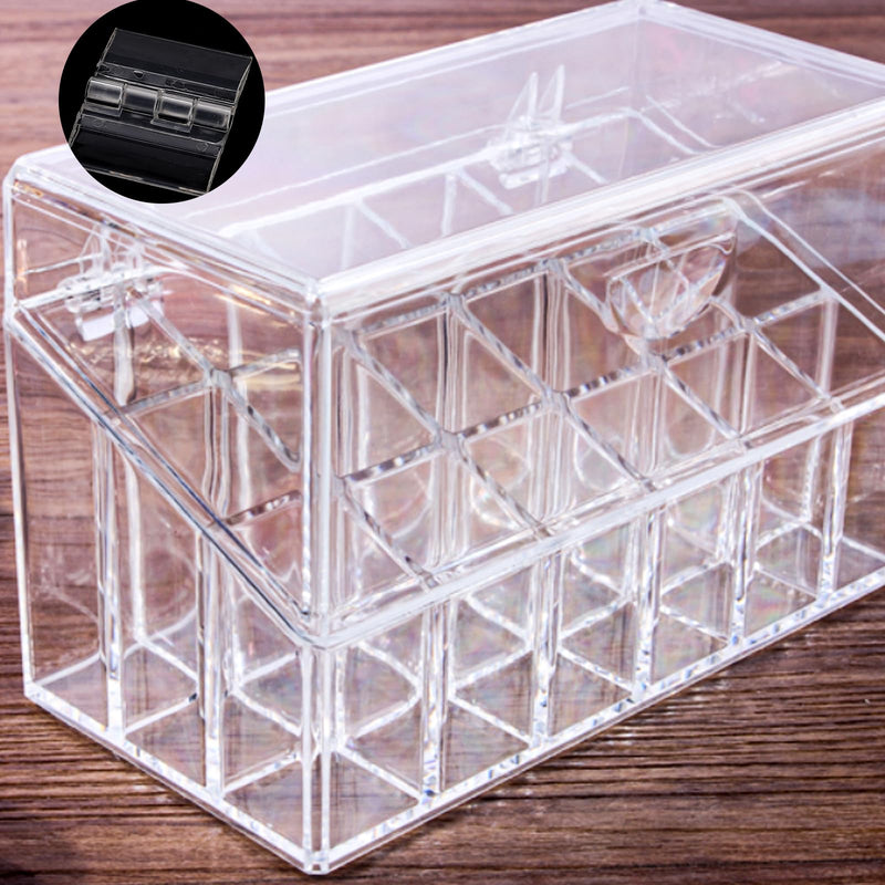 [Australia - AusPower] - 12 Pcs Plastic Hinges Piano Hinge Acrylic Hinges Self Adhesive Clear Small Hinges for Cabinet Aquarium Lid Furniture Display Stand, 35x30mm 
