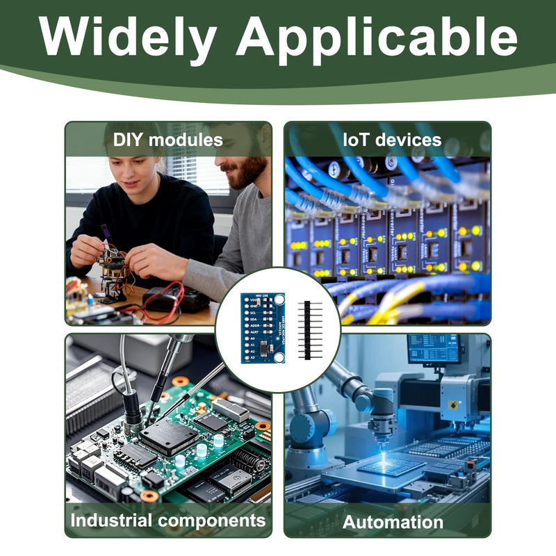 ADS1115 Module I2C, ADC Module 16 Bit 4 Channels, High Precision Analogue Digital Converter, Differential or Single Inputs, for Raspberry Pi, Microcontroller Projects, Measurement and Data Acquisition