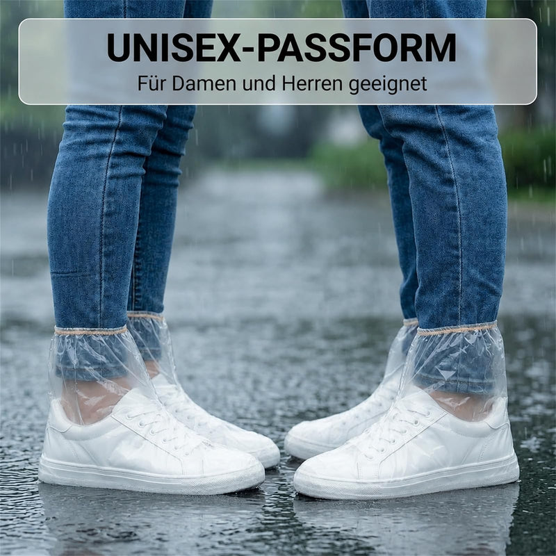 10 Pairs (20 Pieces) Waterproof Disposable Overshoes - Lightweight Rain Cover for Shoes Commuting, Dog Walking & Outdoor Activities