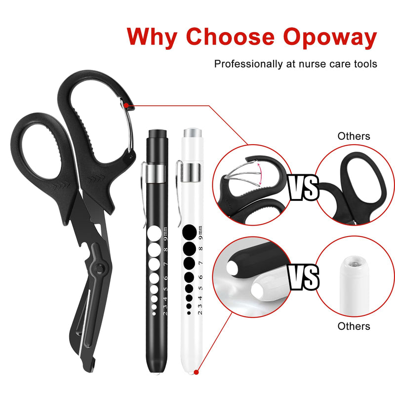 [Australia - AusPower] - Stethoscope Carrying Case Purple and 3 Pack Penlight and Medical Scissors for Nurses Doctor EMT First Aid 