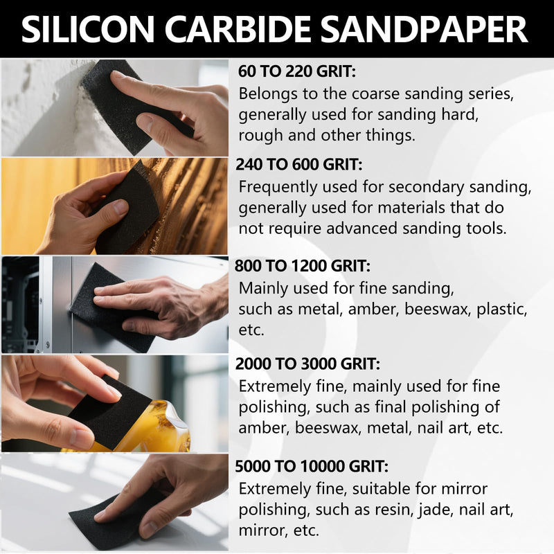 [Australia - AusPower] - MOGRQAP 12 Sheets 120 Grits Sanding Paper, Waterproof Sandpaper 23 x 28cm Glass Grit Sand Paper for Cars Metals Walls Wood Furniture, Wet and Dry Polishing Sandpaper Sheets 