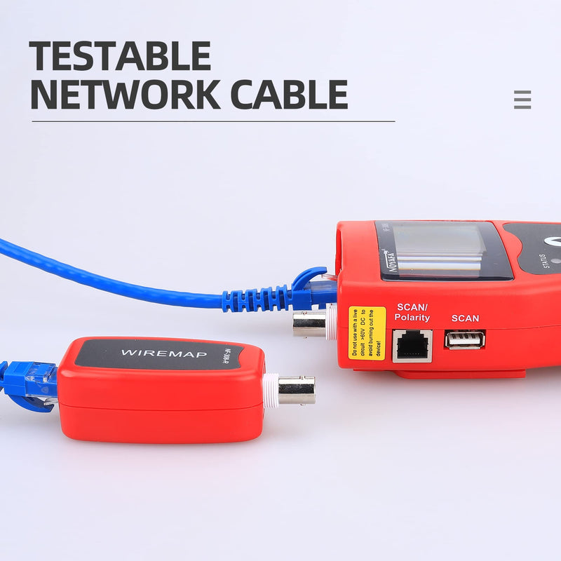 [Australia - AusPower] - Tekit NF-308 Multipurpose Network Cable Tester Hunting Wire Sorting and Cable Length Test 5e 6e Cable Coaxial Rj45 Open Jumper Wire by Tekit 