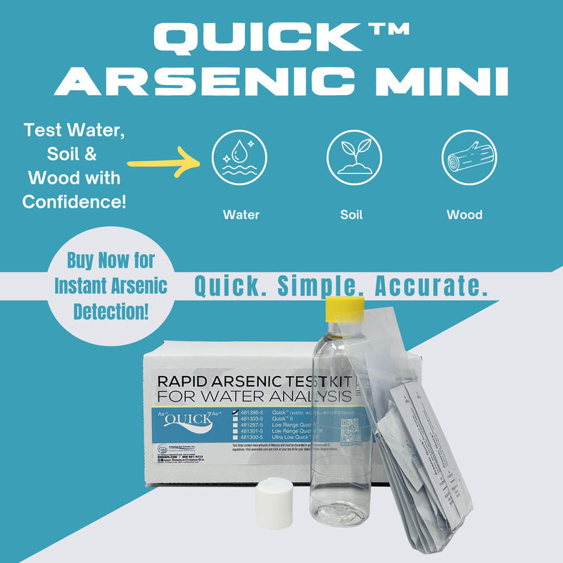 [Australia - AusPower] - Industrial Test Systems Quick 481396-5 Arsenic for Water Quality Testing, 5 Tests, 12 Minutes Test Time 