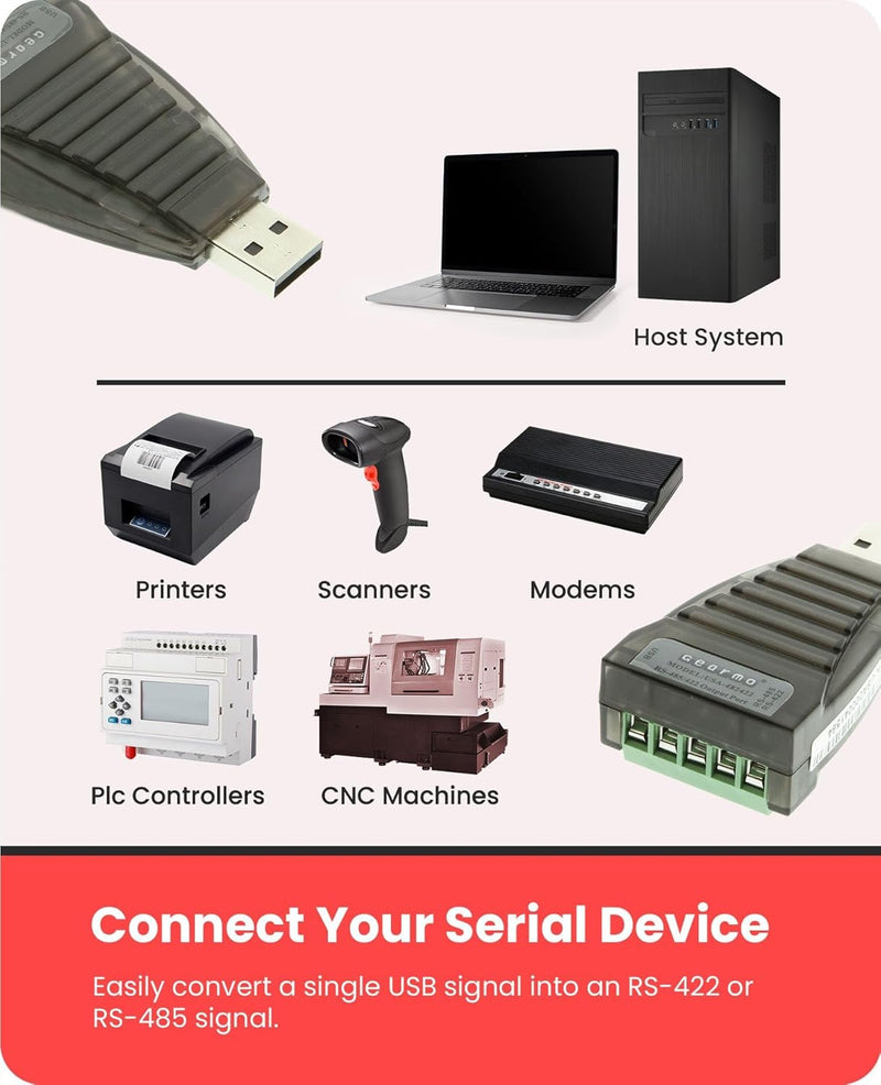 [Australia - AusPower] - UTEK UT-885 USB to RS-485/422 Interface Protocol Vonverter(1-Port USB to RS-422/485 Serial Converter with ESD Protection) 
