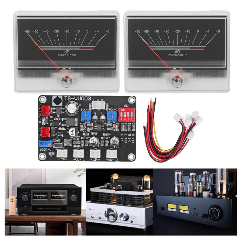 [Australia - AusPower] - DIY Power Amplifier VU Meter with Driver Board Kit, Backlit Audio Level Indicator for Home Car, White 960uA Maximum Current Sensitivity 