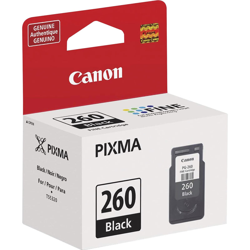 [Australia - AusPower] - Canon PG-260 Black Ink Cartridge, Compatible to TR7020, TS6420, and TS5320 1 Count (Pack of 1) 