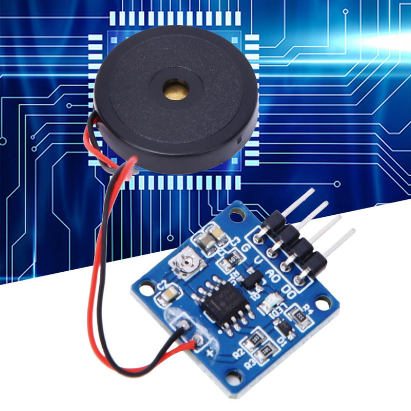 [Australia - AusPower] - 2 PCS Piezoelectric Vibration Sensor Module 5V DC AD/DO Output Adjustable Sensitivity for Electronic Drums and DIY Robotics Projects 20x20mm 