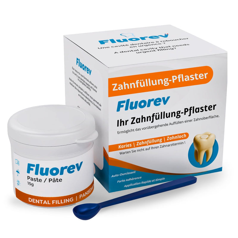 Temporary Dental Filling Material - Temporary Tooth Repair (Caries, Fillings) and Instant Pain Relief - Ready to Use - Easy to Use - Zinc Oxide - 15g 15g (Lot de 1)