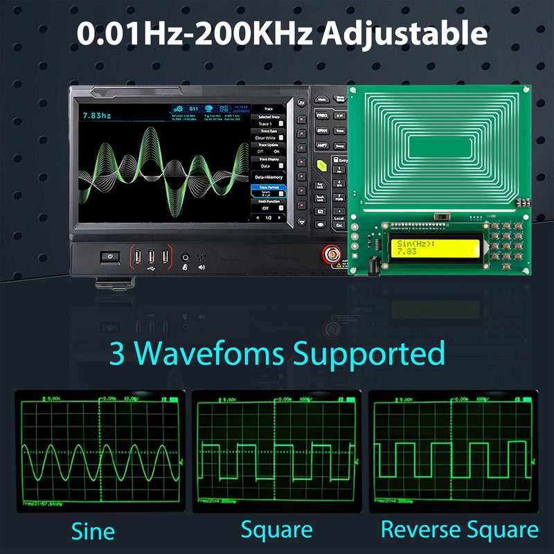 Adjustable Schumann Wave Resonance Generator (0.01Hz-20kHz), 7.83Hz Schumann Generator Healing Frequency Generator for Stress Relief & Relaxation, Ultra-Low Frequency Pulse Generator, USB Powered
