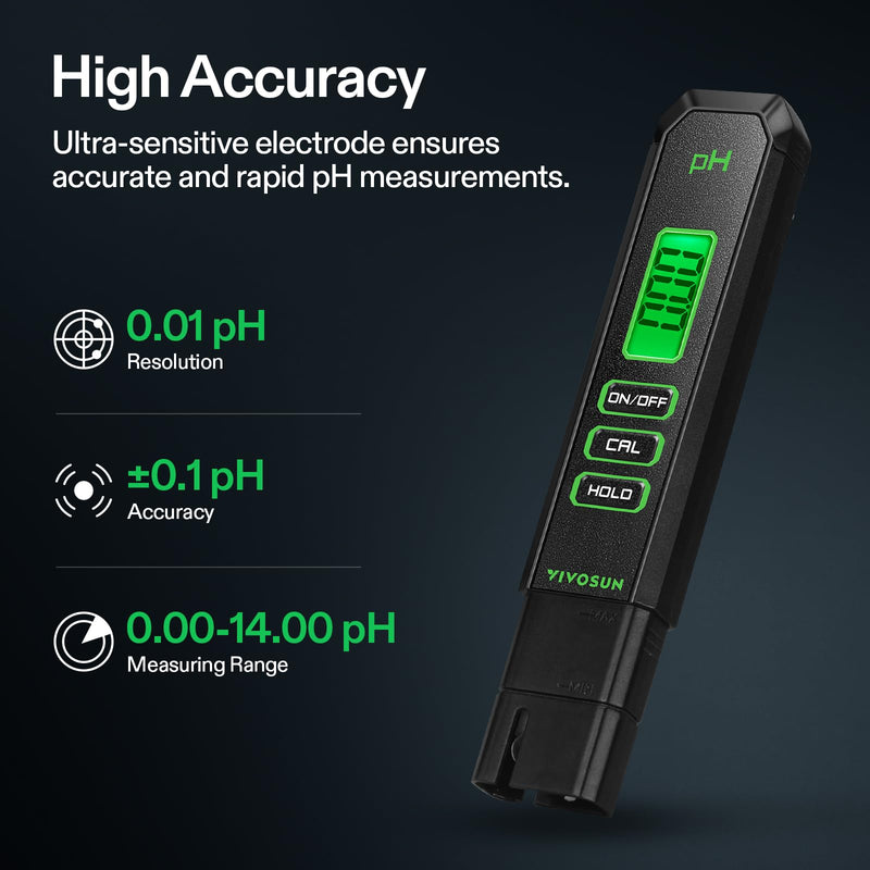 VIVOSUN Digital pH and TDS Meter Kits and pH Up & pH Down Kit, 1 Quart Each, pH Control Kit for Balanced pH Level and Optimal Nutrient Uptake, pH Adjuster Liquid Fertilizer for All Plants and All Grow