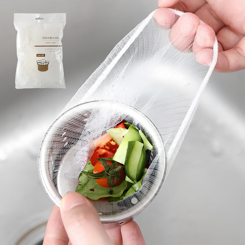 [Australia - AusPower] - Kitchen Sink Triangle Tri-Holder Filter, Sink Strainer, Sink Drain Strainer, with a Triangular Blue Frame and 200 Pieces Large Filter Mesh Bags for Kitchen Leftovers 