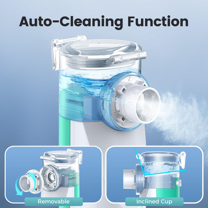 [Australia - AusPower] - Portable Nebulizer, Nebulizer Machine for Adults and Kids,for Breathing Problems,USB Rechargeable,with 3 Nebulizer Masks and Adjustable Nebulization Rate 