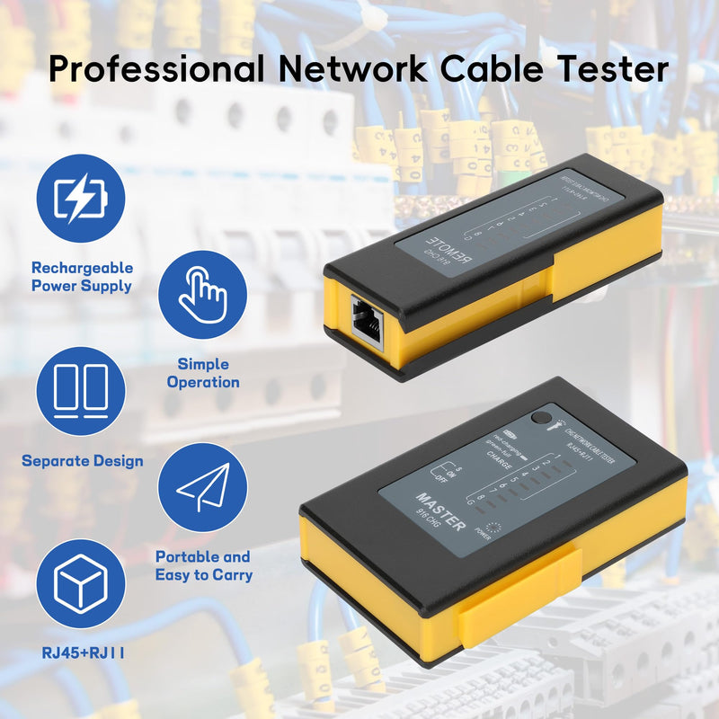 [Australia - AusPower] - Pro3000 Tone Generator and Probe Kit Bundle with Network Cable Tester, Toner Electrical Tool, Ethernet Tester Tool for RJ45 Cat5/Cat5e/Cat6/Cat6a/Cat7 UTP/Shielded Cable, RJ11 & RJ12 