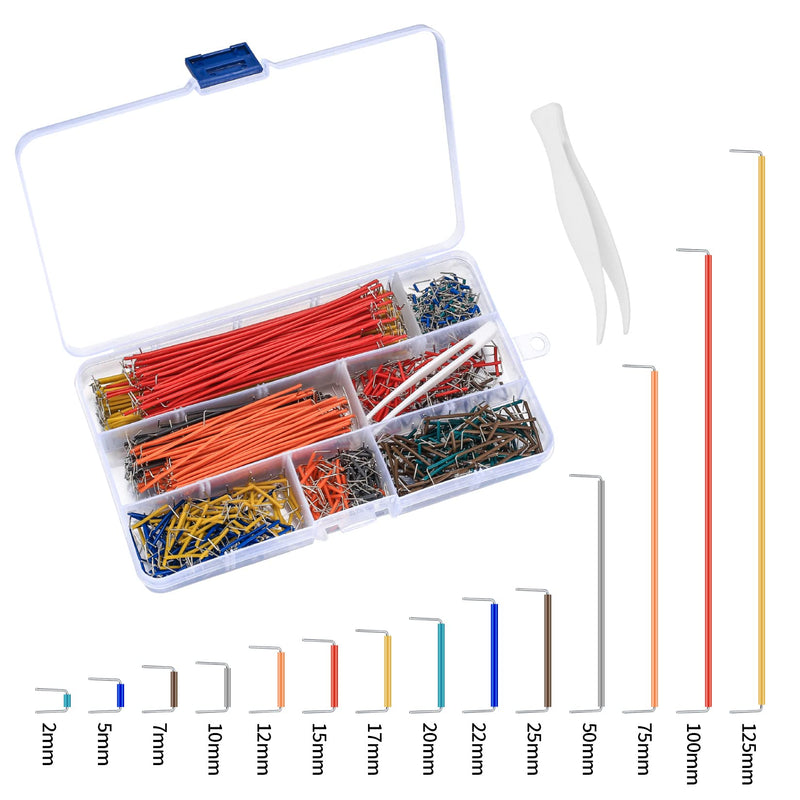 [Australia - AusPower] - 2-125 mm Breadboard Jumper Wire Kits, PCB Circuit Boards Jumper Wire Cables Assortment Kits with 14 Different Lengths, for Breadboard Prototyping Solder Circuits (840Pcs) 840Pcs 