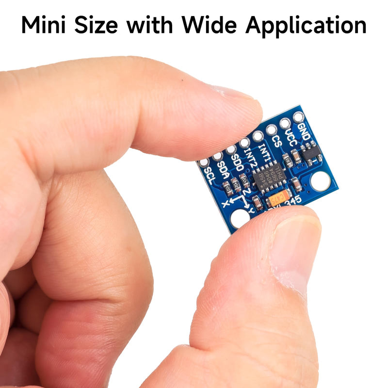 [Australia - AusPower] - ADXL345 Accelerometer Sensor Module with 10CM Cable, 3-Axis Digital Gravity Acceleration/Inclination Module IIC/SPI Transmission Compatible with for Arduino - 2PCS 