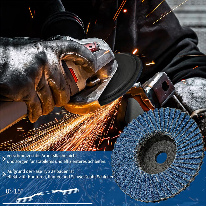 [Australia - AusPower] - SIFANG Serrated Disc 76 Metal Grain 60 Flex Sanding Discs, Pack of 10 Mini Flex Discs 76 mm Angle Grinder Accessories for Metal Wood Steel Quick and Precise Cutting 