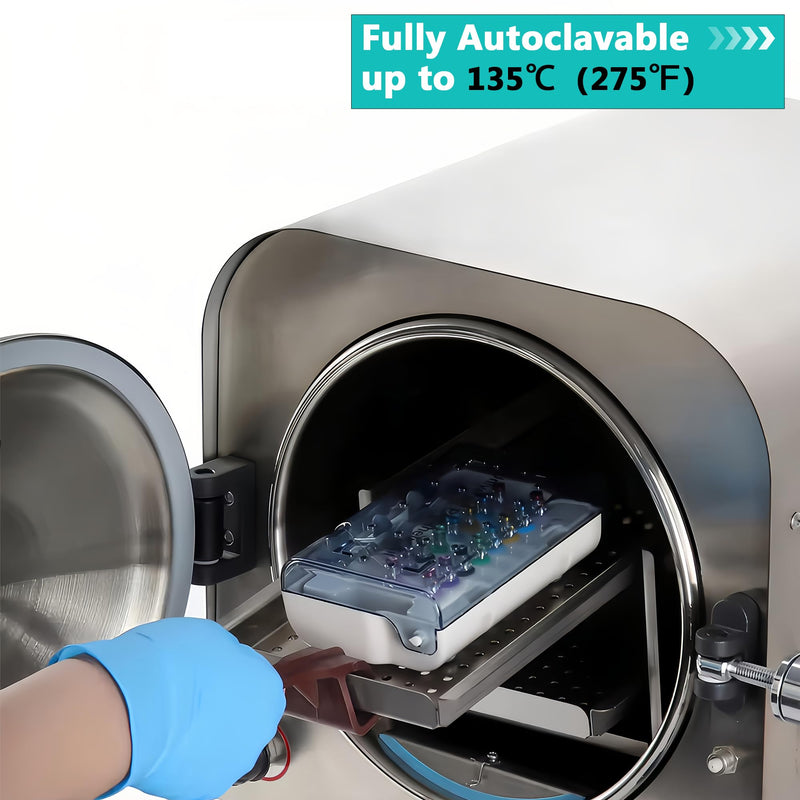 [Australia - AusPower] - Dental Implant Torque Wrench Set, Fully Autoclavable Universal Prosthetic Kit: 10-70Ncm Adjustable Ratchet, 16pcs Screwdrivers and Case for Disassemble/Secure Implant Restorations 