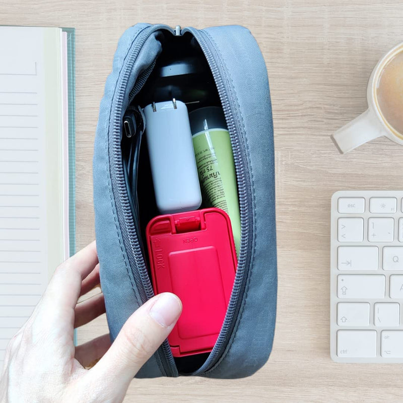 [Australia - AusPower] - 0.2L Size Portable Pen-Needle Disposal Container Diabetes Care (0.2L, Red+Clear, 1) 0.2L 
