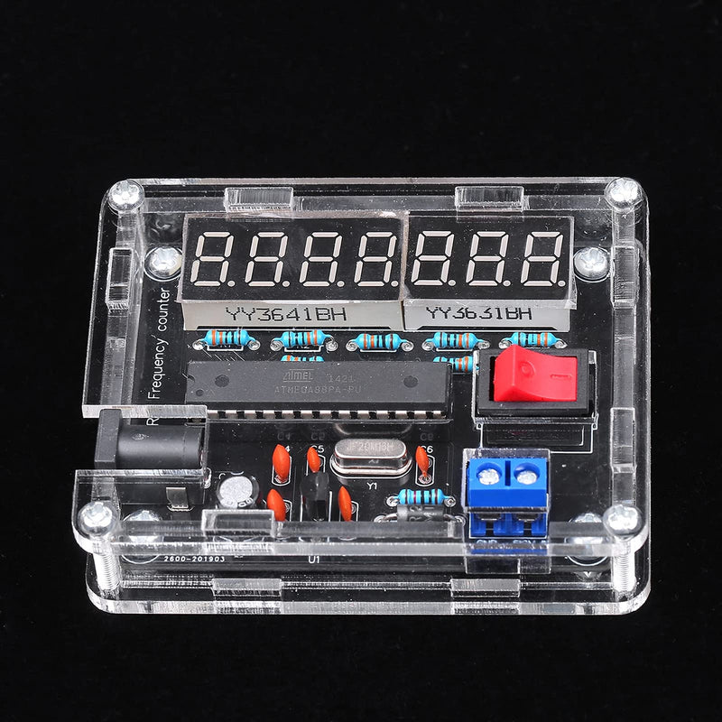 [Australia - AusPower] - Frequency Meter Test Tool 0.45Hz-10MHz Digital Frequency Meter, Automatic Range Conversion Frequency Counter VR Frequency with Shell Cymometer DIY Kit 