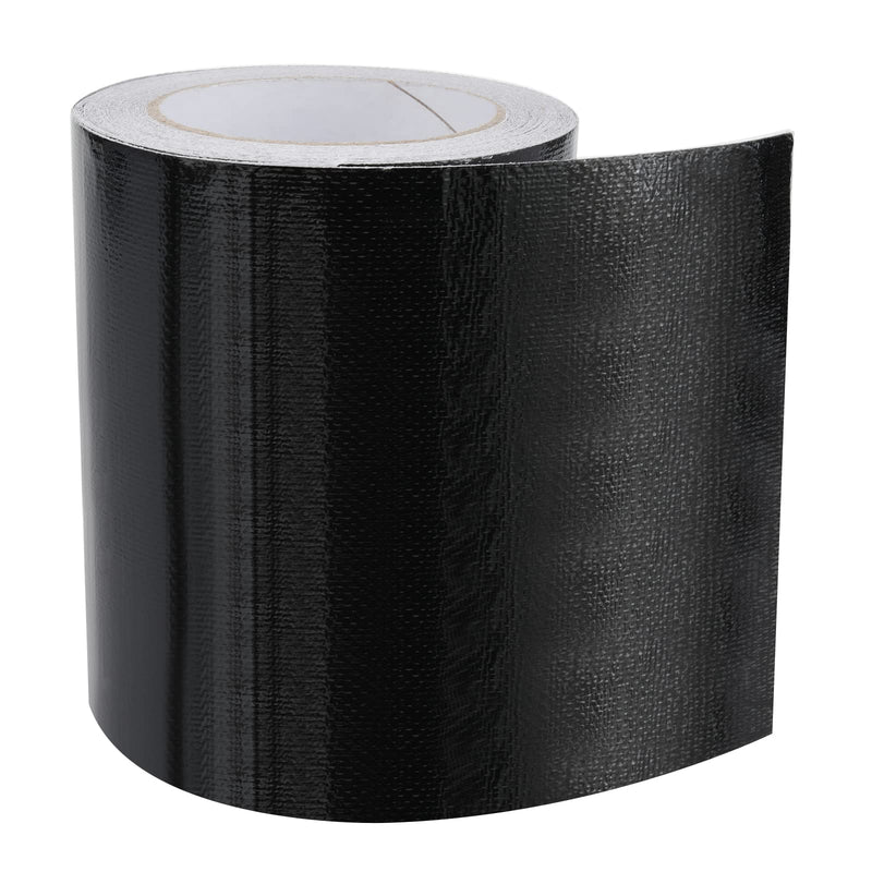 RealPlus 6" x 50' RV Underbelly Tape Waterproof Belly Tape with Permanent Sealing Adhesive for Camper Travel Trailer Mobile Home, Tear Repair Patch Black 6 Inch x 50 Feet