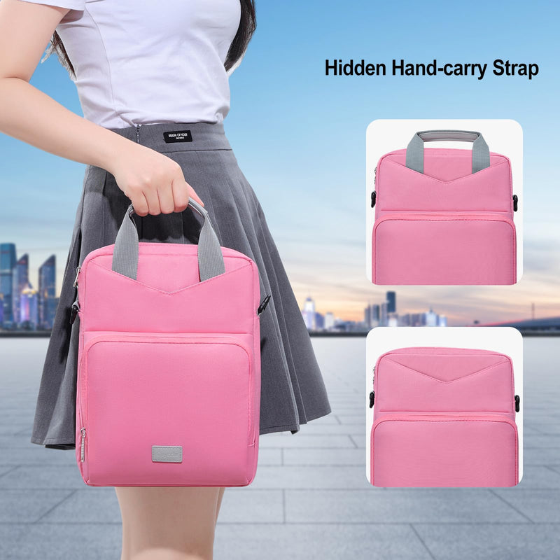 [Australia - AusPower] - 9-11 Inch Tablet Bags for Women, Padded Carrying Sleeve Case for iPad Pro 11 (2022-2018), iPad 10.9 (10th Gen), iPad Air (5/4th Gen), Galaxy Tab S9/S8 (Pink) Pink 