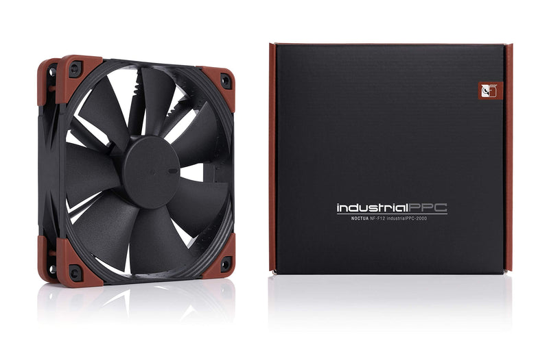 Noctua NF-F12 iPPC-2000, Heavy Duty Cooling Fan, 3-Pin, 2000 RPM (120mm, Black)