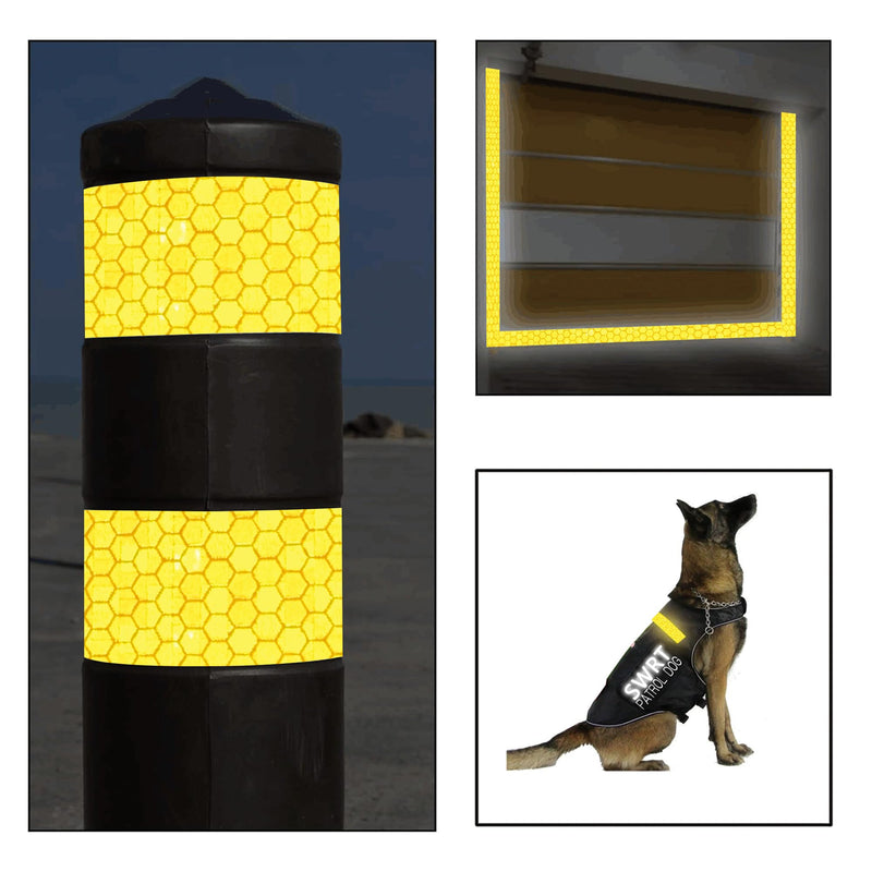 [Australia - AusPower] - Reflective Tape 2 Inch x 30 Feet DOT-C2 Shining Star Fade Resistant Yellow Reflective Tape Outdoor Waterproof Strong Adhesive Safety Warning Tape Reflector Conspicuity Tape for Trailer Truck Bike 2IN x 30FT 
