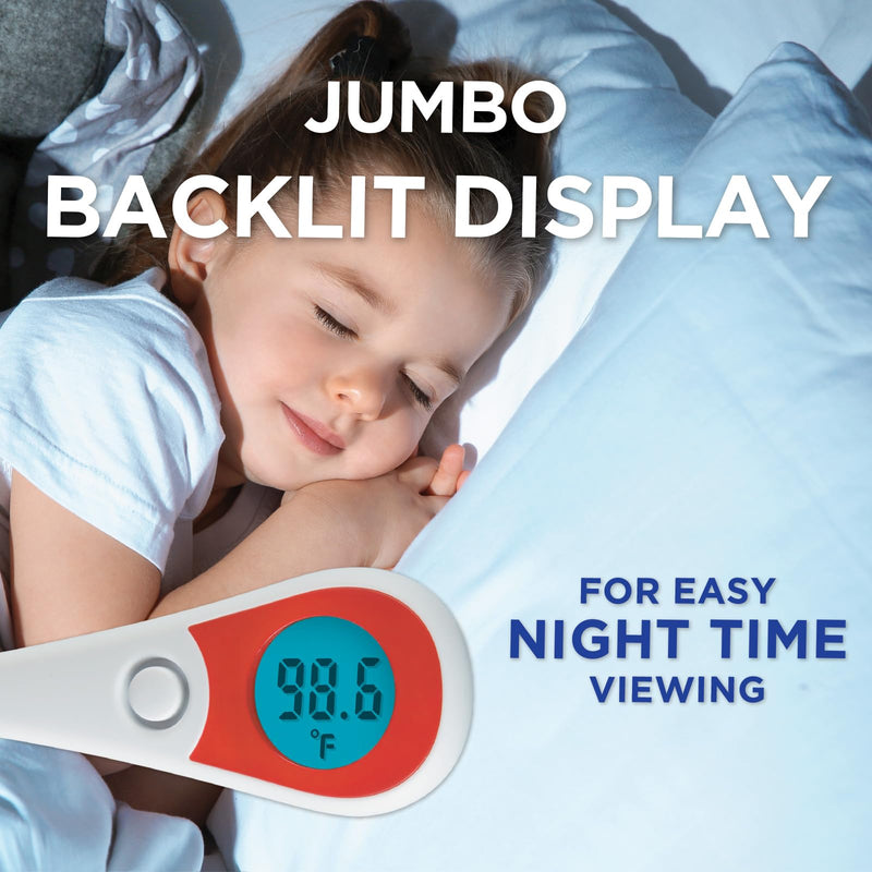 [Australia - AusPower] - Healthwise Digital Thermometer | 8-Second Readout | Jumbo Backlit Display | Flexible Tip 