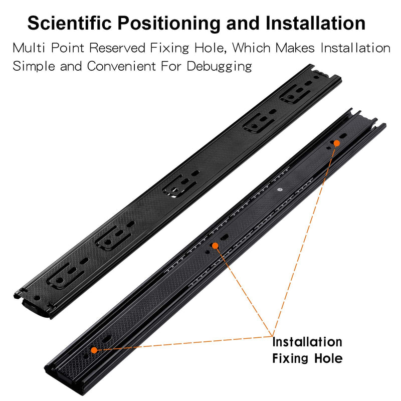 [Australia - AusPower] - Laigoo Heavy Duty Drawer Slides 8 Inch, Full Extension Drawer Slides, Ball Bearing Cabinet Drawers Slide, 1 Pair 
