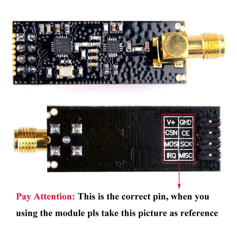 [Australia - AusPower] - MakerFocus 3pcs nRF24L01+PA+LNA Wireless Transceiver RF Transceiver Module 2.4G 1100m with Antenna and 3pcs NRF24L01+ Breakout Adapter with 3.3V Regulator on-Board for Arduino 