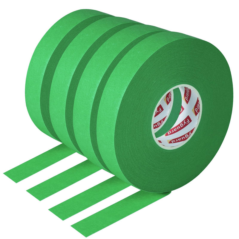4 Pack Masking Tape 17mm×50m Automotive Refinish Masking Tape Heat Resistant Green Painters Tape for Car Edges Repair Packaging Masking 4