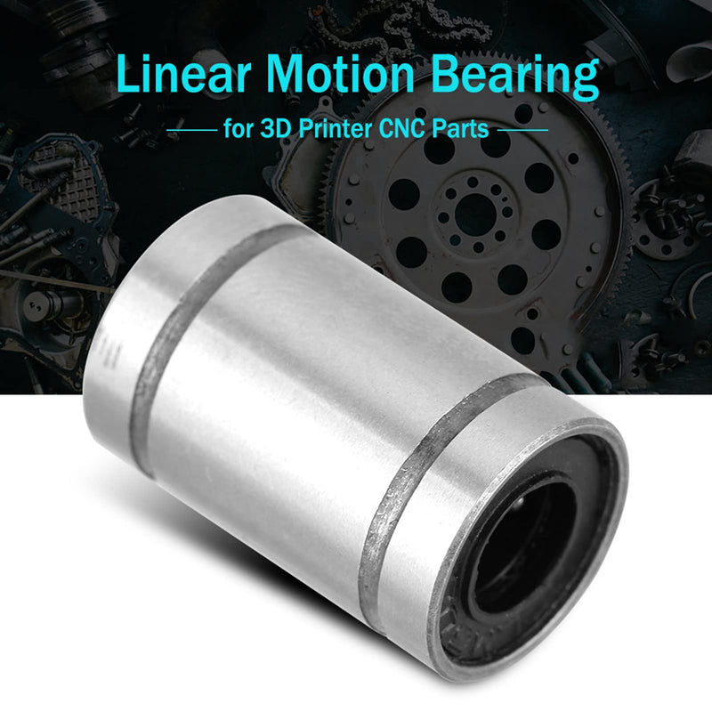 [Australia - AusPower] - 8PCS LM6UU Linear Ball Bearings, 3D Printer CNC Parts, 6mm Bore Dia 12mm OD Linear Bearings Set, Steel Bearing Bushing for CNC Machine Engraving Machine 