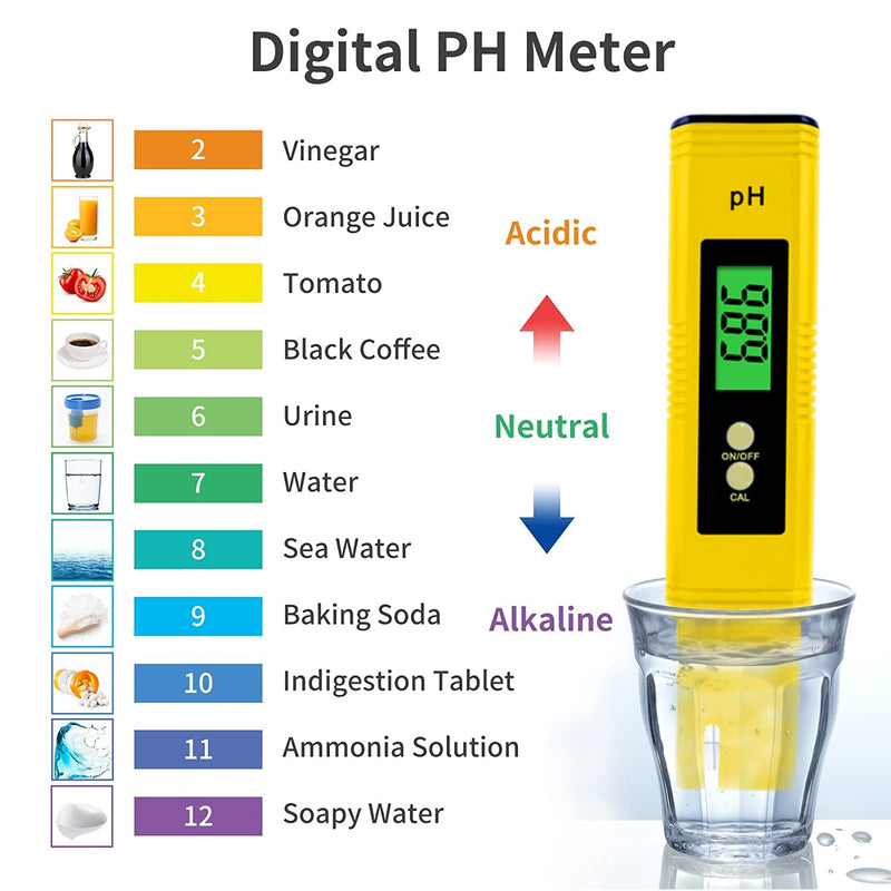 [Australia - AusPower] - Digital pH and TDS Meter Combo, High Accuracy Water Quality Tester, pH Meter 3-in-1 TDS EC Temperature Meter for Drinking Water Swimming Pool Aquarium Hydroponic 
