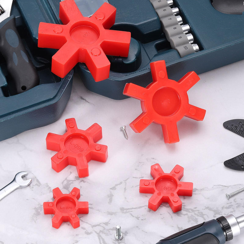 [Australia - AusPower] - Uxcell 4pcs L110 Jaw Coupling Insert, Urethane Flexible Solid Type Center Insert for L-Jaw Couplings, Red 