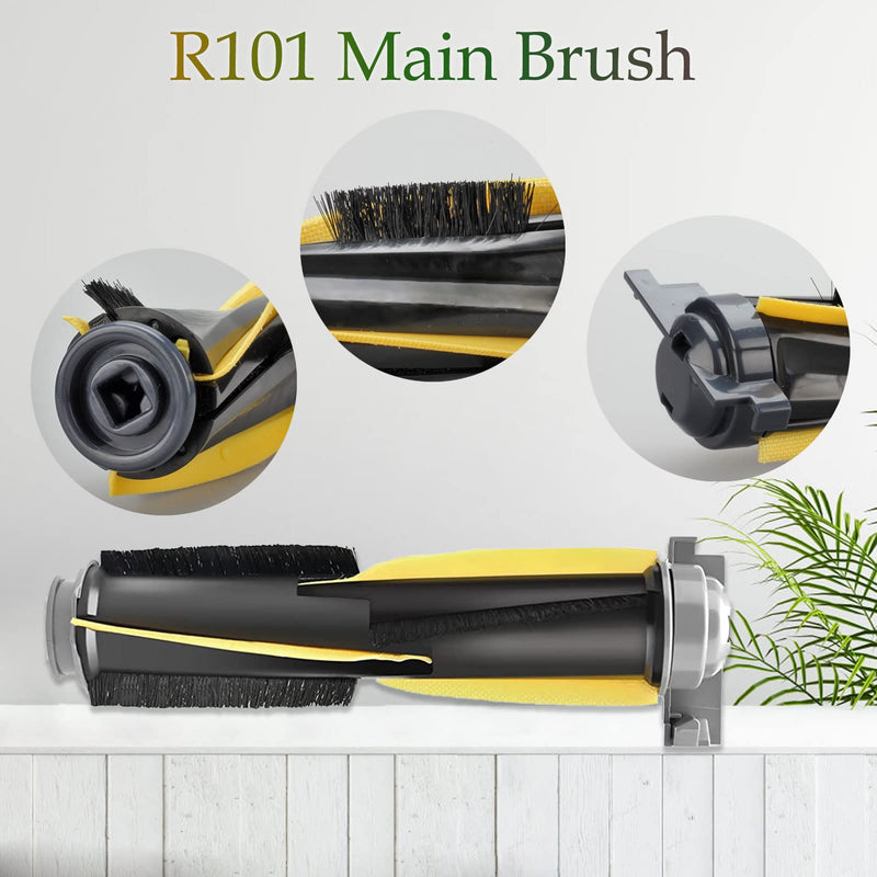 Replacement Parts Compatible with Shark IQ R101AE (RV1001AE),IQ R101 (RV1001) Robot Vacuum, Roller Brush, Foam Felt Filter, Side Brushes, Self-Clean Base Filter Accessories Kit