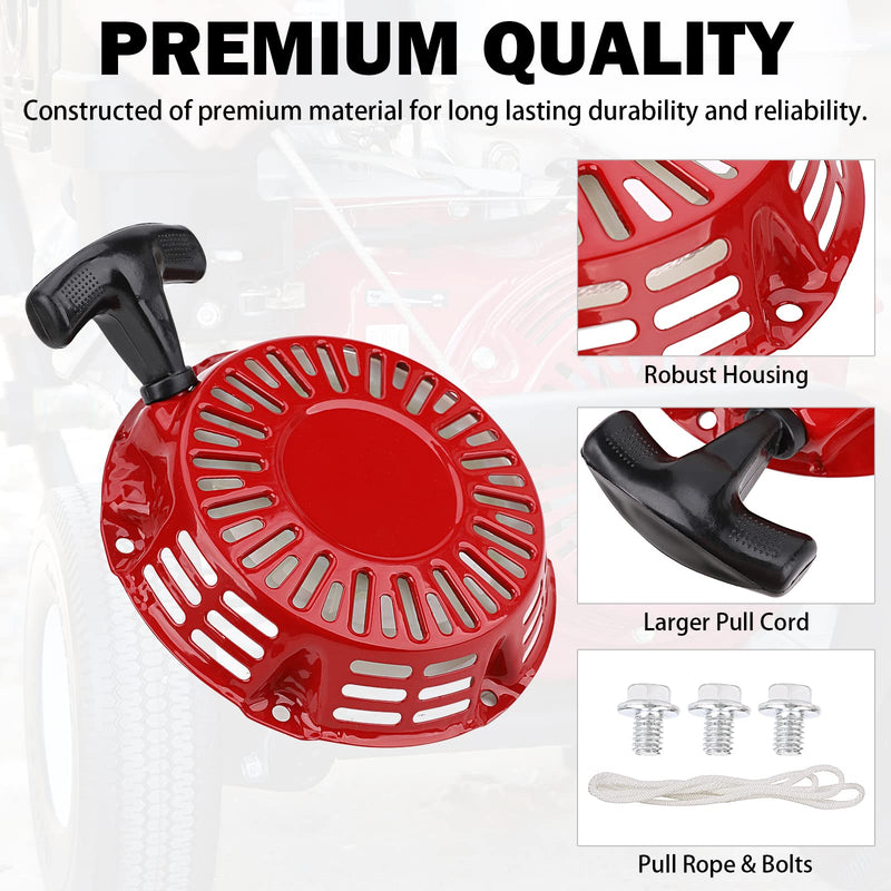 [Australia - AusPower] - Pull Start Recoil Starter Assembly for Honda GX120 GX160 GX200 5.5HP 6.5HP Engines, Fits Generator Lawn Mower Water Pump Go Kart Mini Bike, Replace 28400-ZH8-013ZA 28400-ZH8-013ZB 28400-ZH8-13YA 28400-ZH8-13YA Recoil Starter 