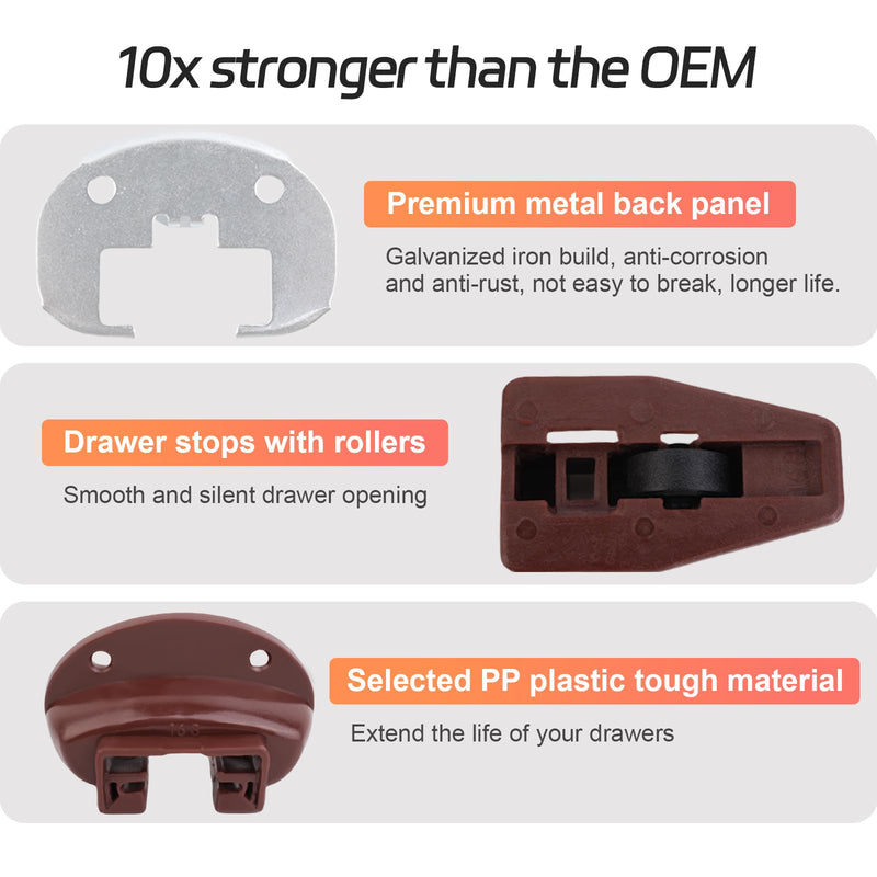 [Australia - AusPower] - Drawer Slides for kenlin Rite-Trak II Replacement 168 Track Guides, 5 Sets of Rite Track 2 Drawer Repair Parts, UNIVERSAL Drawer Guide for Dresser, Nightstand Drawers from Most Furniture Manufacturers 